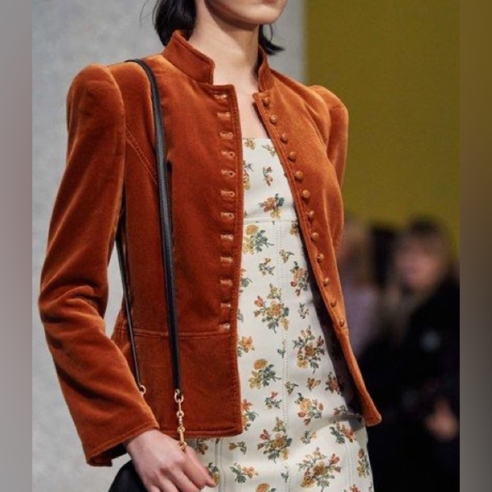 Tory Burch Velvet Button-up Blazer